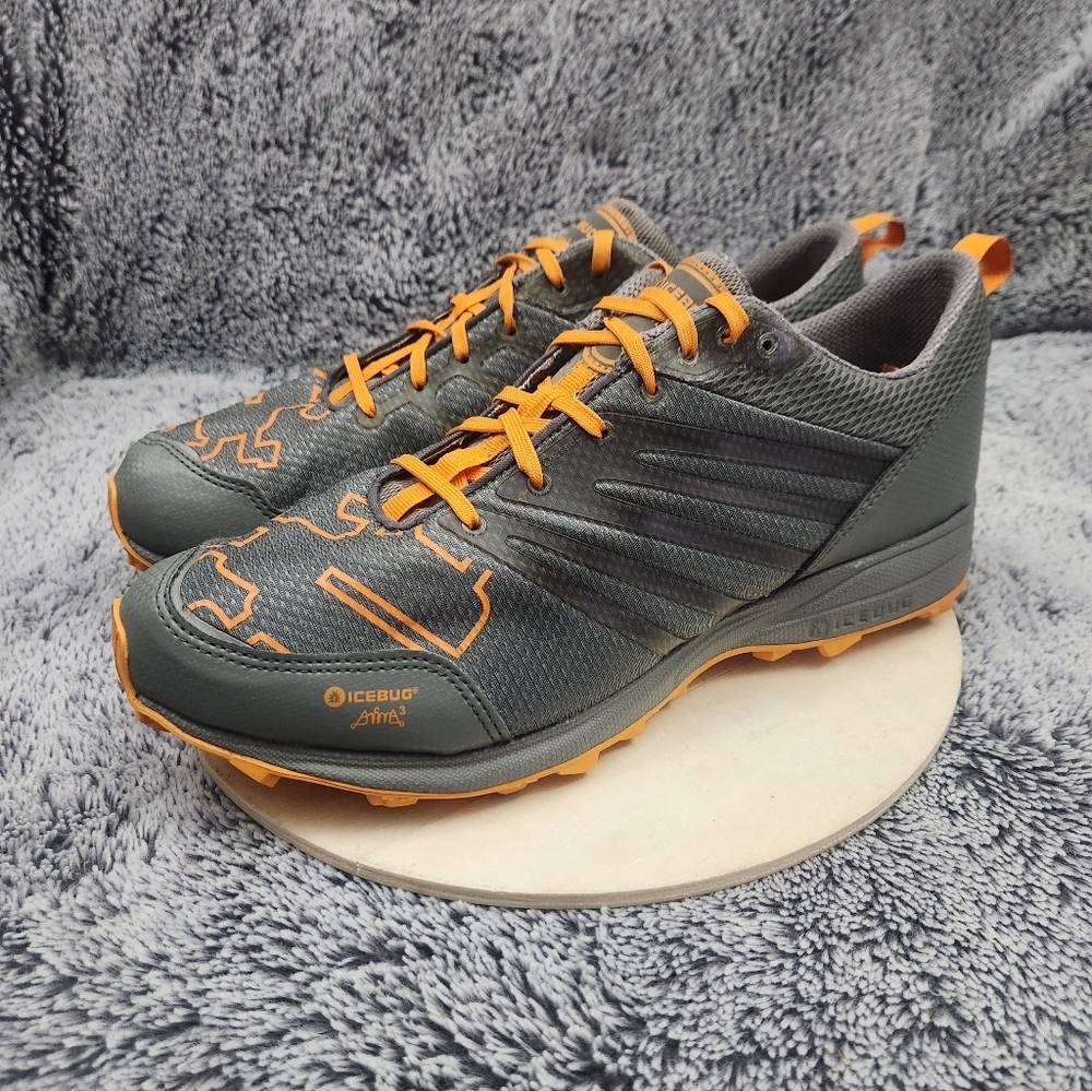 Icebug Anima3 RB9X Grey Orange Running Shoe Men's Size 12 - Picture 4 of 9